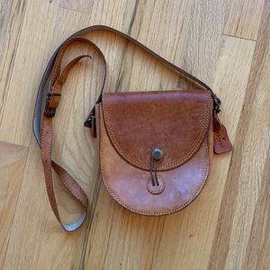 Vintage Leather Saddle Bag - image 1